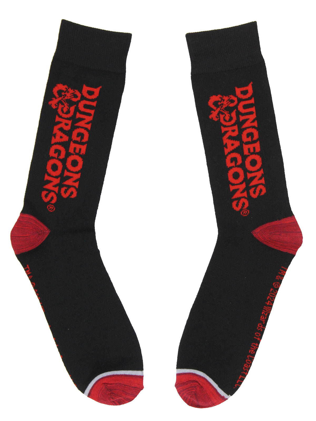 Dungeons and Dragons Men's 2 Pack Dice And Dragon Design Crew Sock