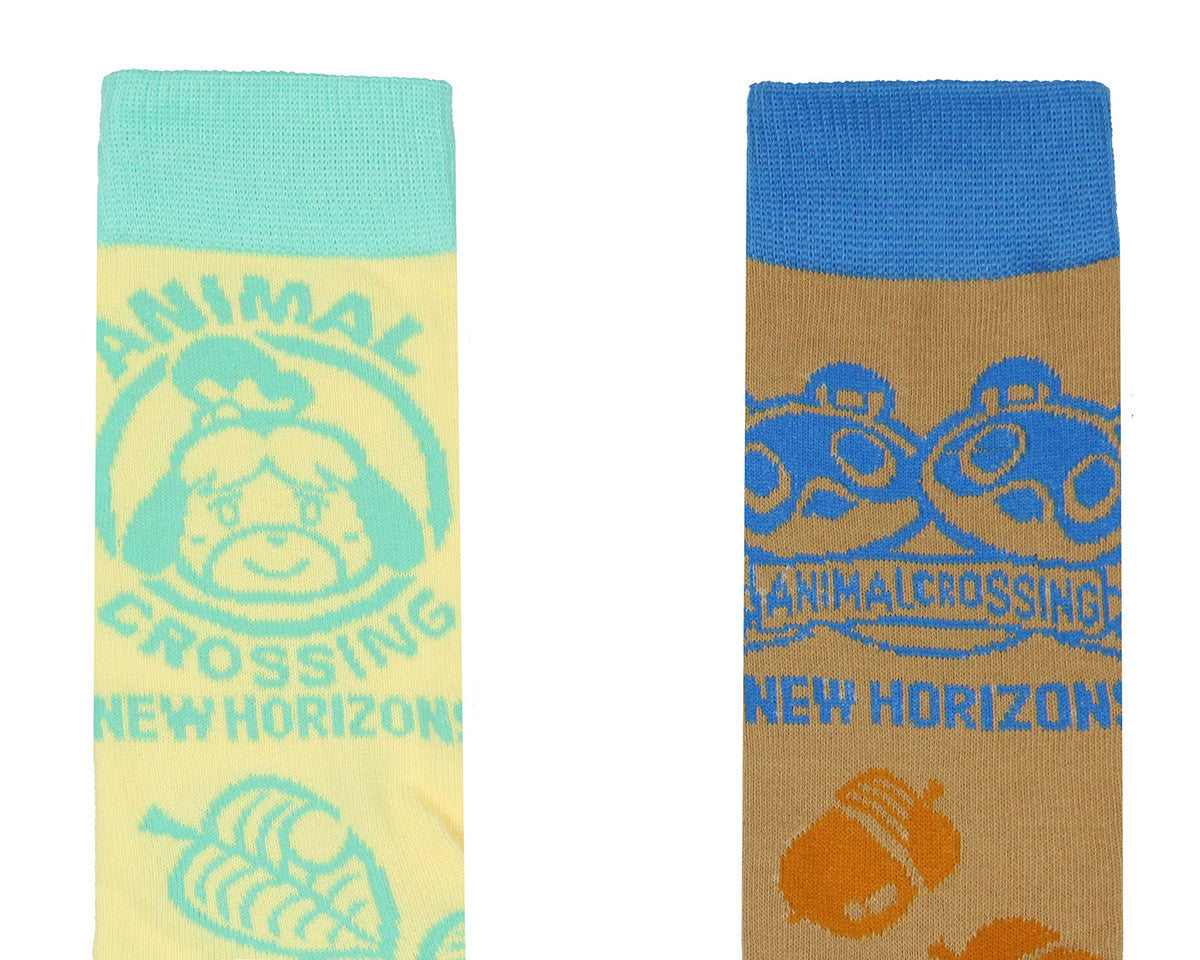 Animal Crossing New Horizons Casual Novelty 2PK Men's Crew Socks Shoe Size 8-12