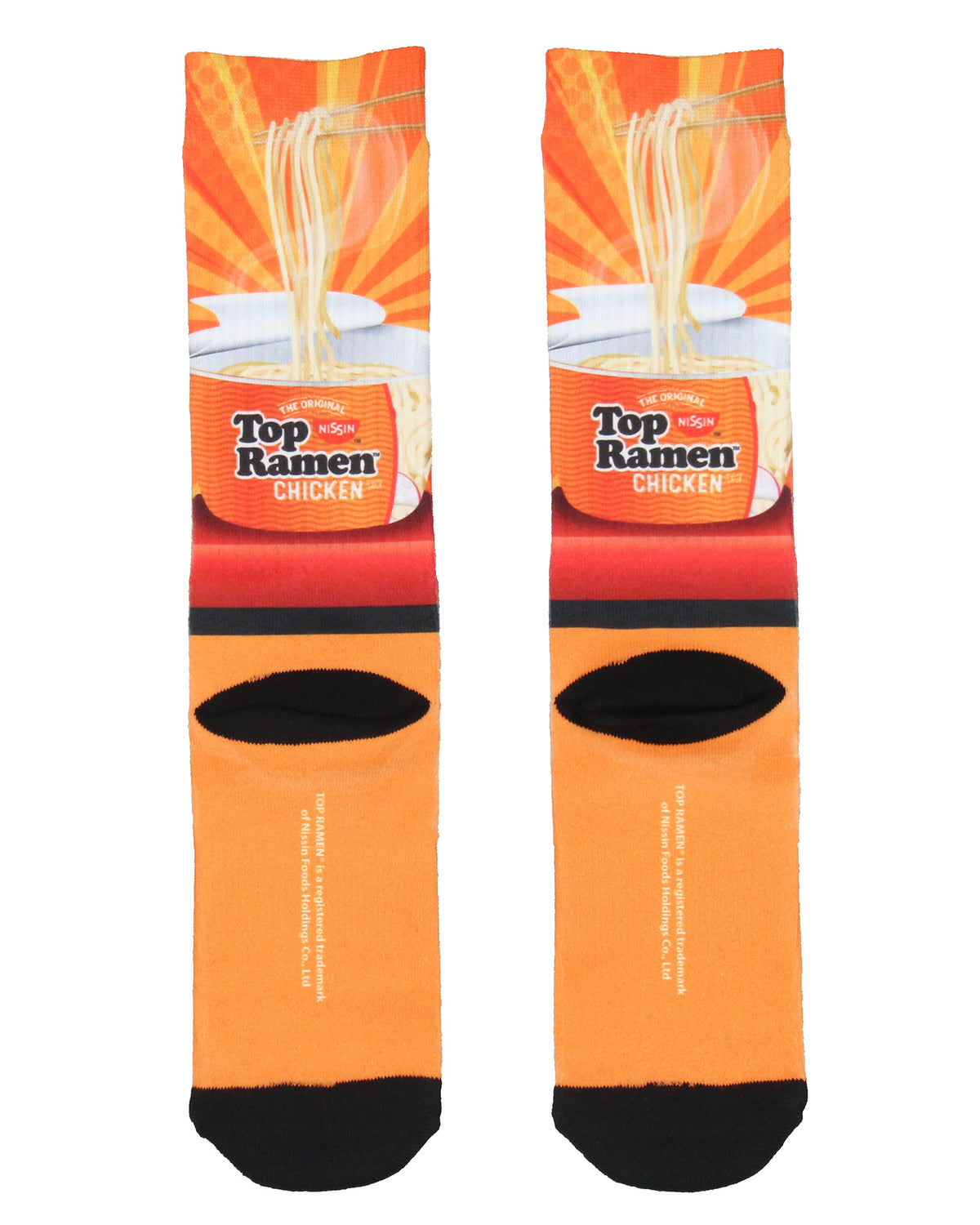 Nissin Top Ramen Men's Socks The Original Noodle Lunch Sublimated Crew Socks