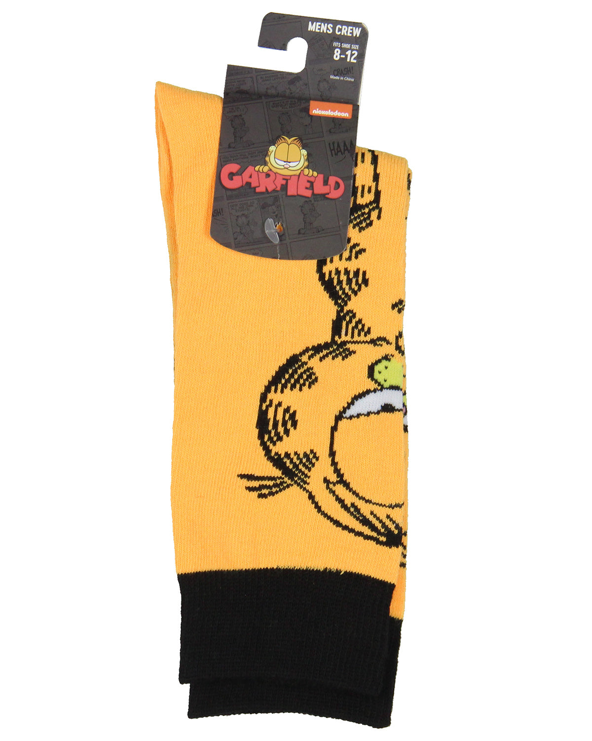 Garfield Comics Casual Novelty Men's Crew Socks Shoe Size 8-12