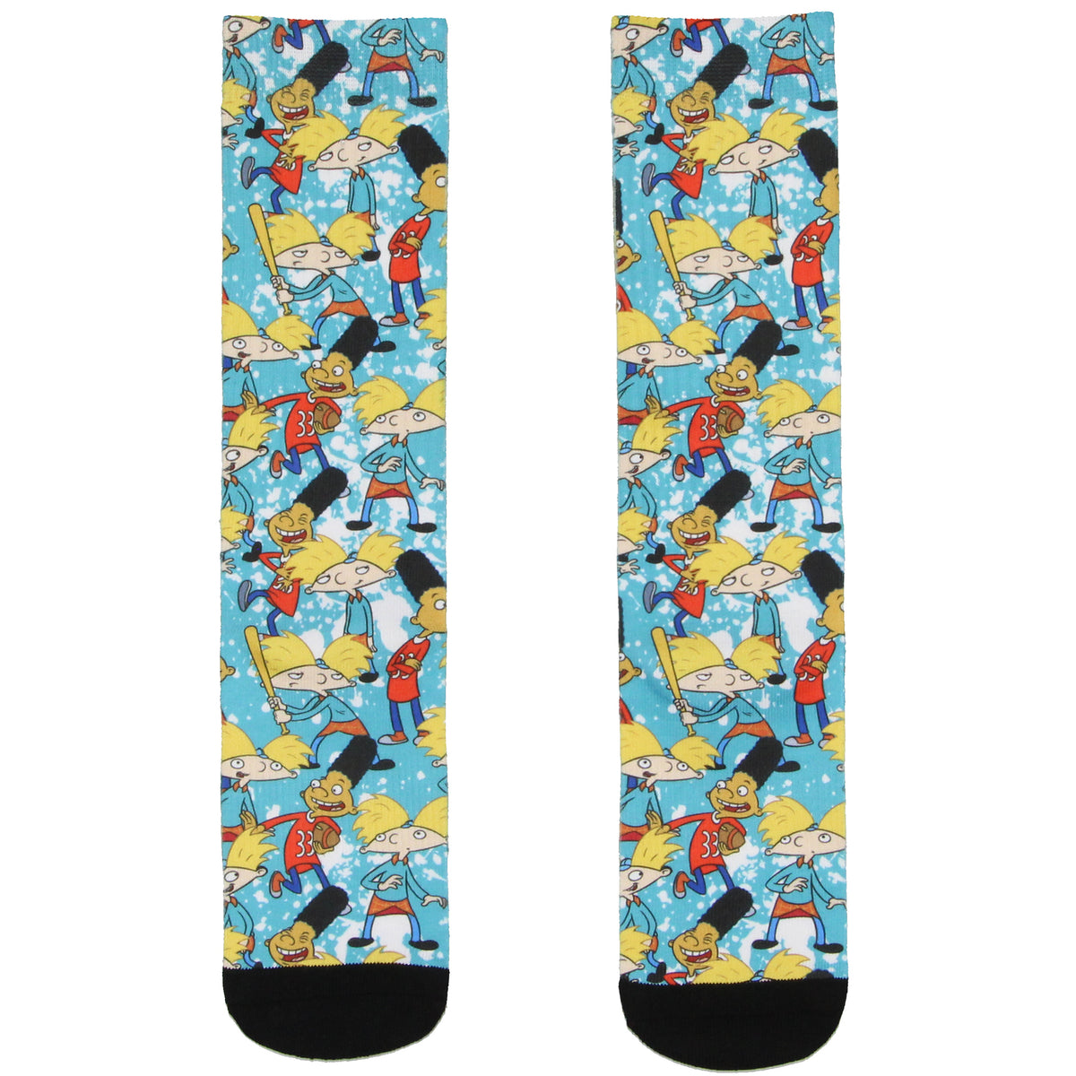 Hey Arnold! Cartoon Arnold and Gerald Men's Sublimated Crew Socks