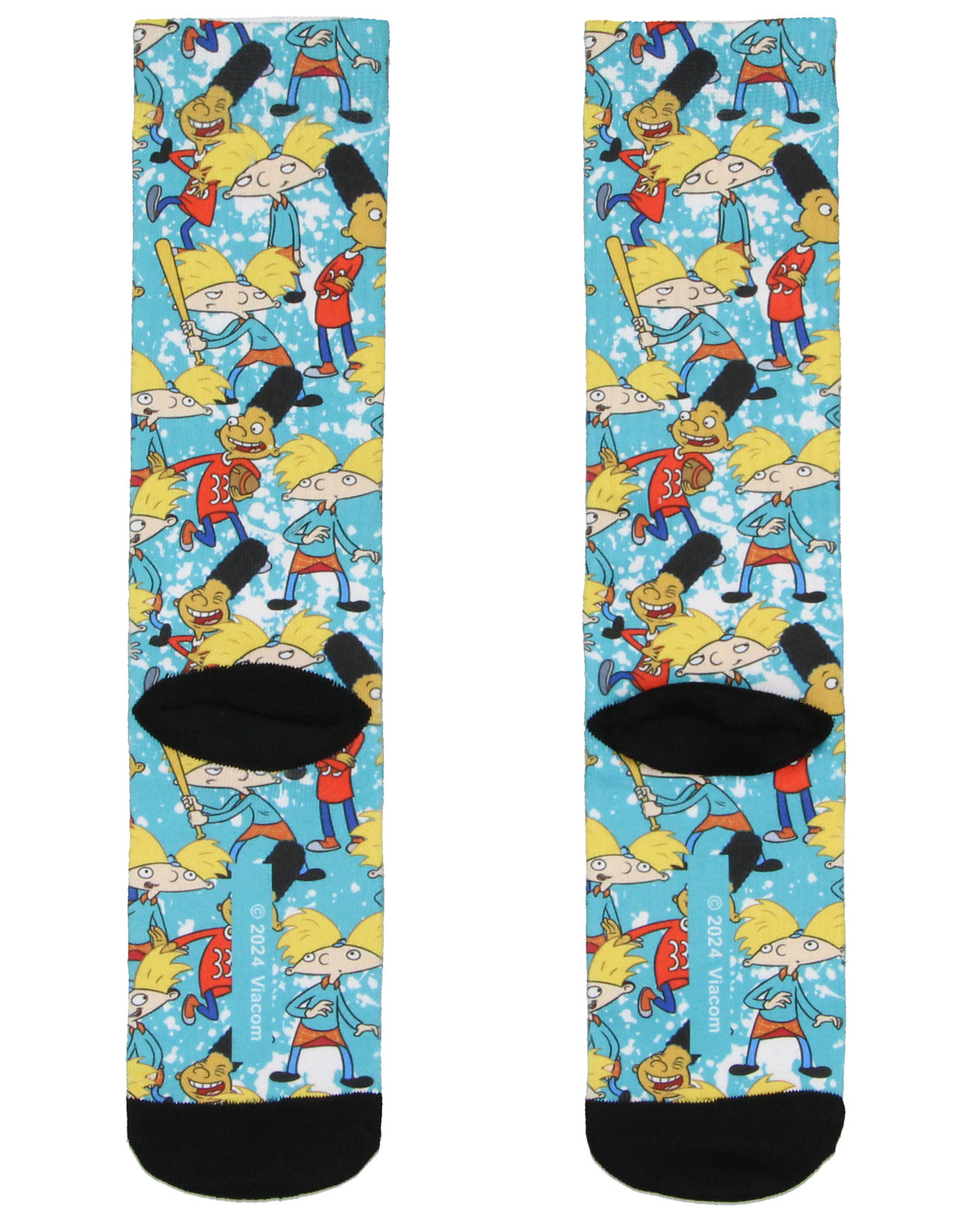 Hey Arnold! Cartoon Arnold and Gerald Men's Sublimated Crew Socks
