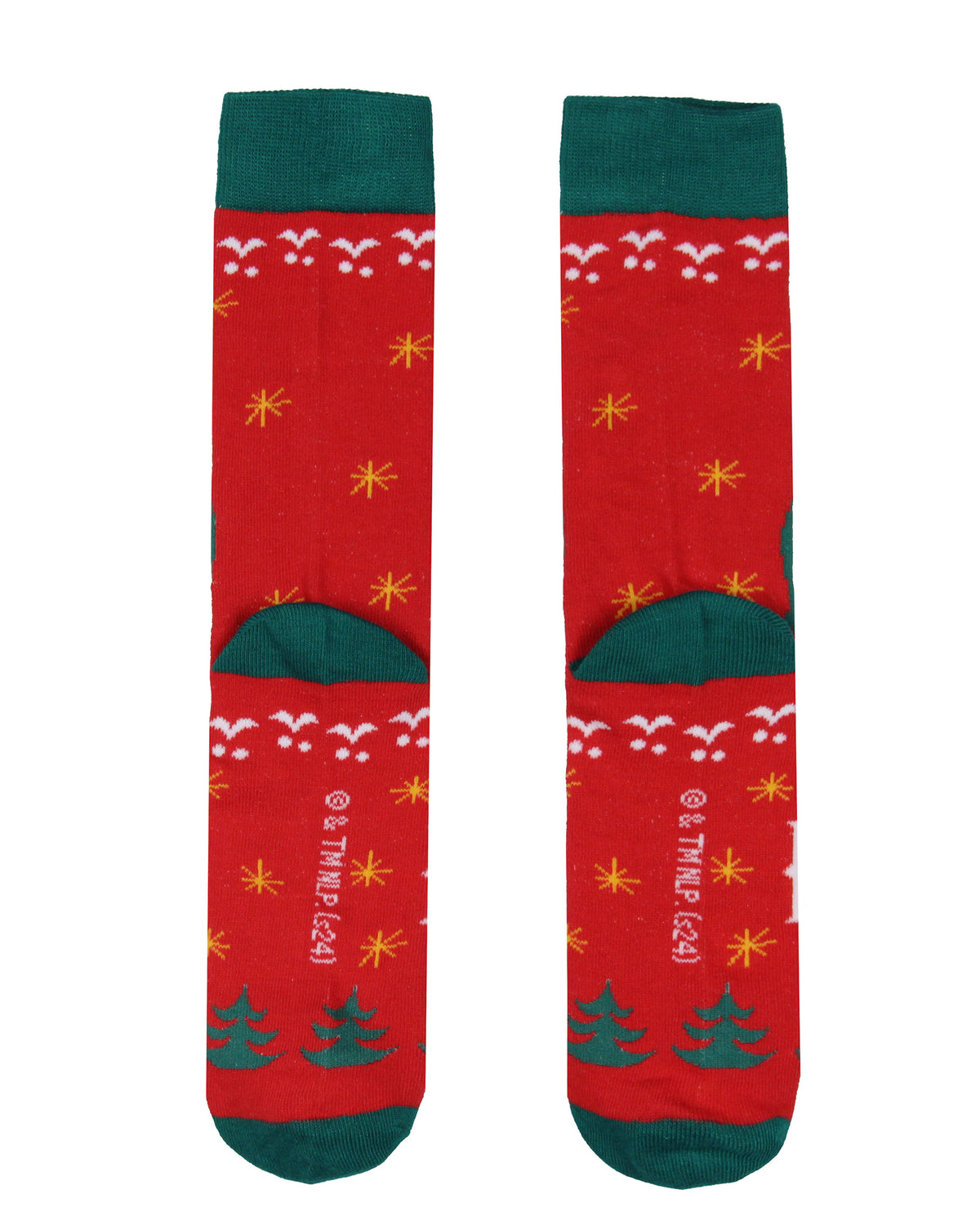 Elf Socks Elf The Movie Men's Buddy Holiday Design Mid-Calf Crew Socks