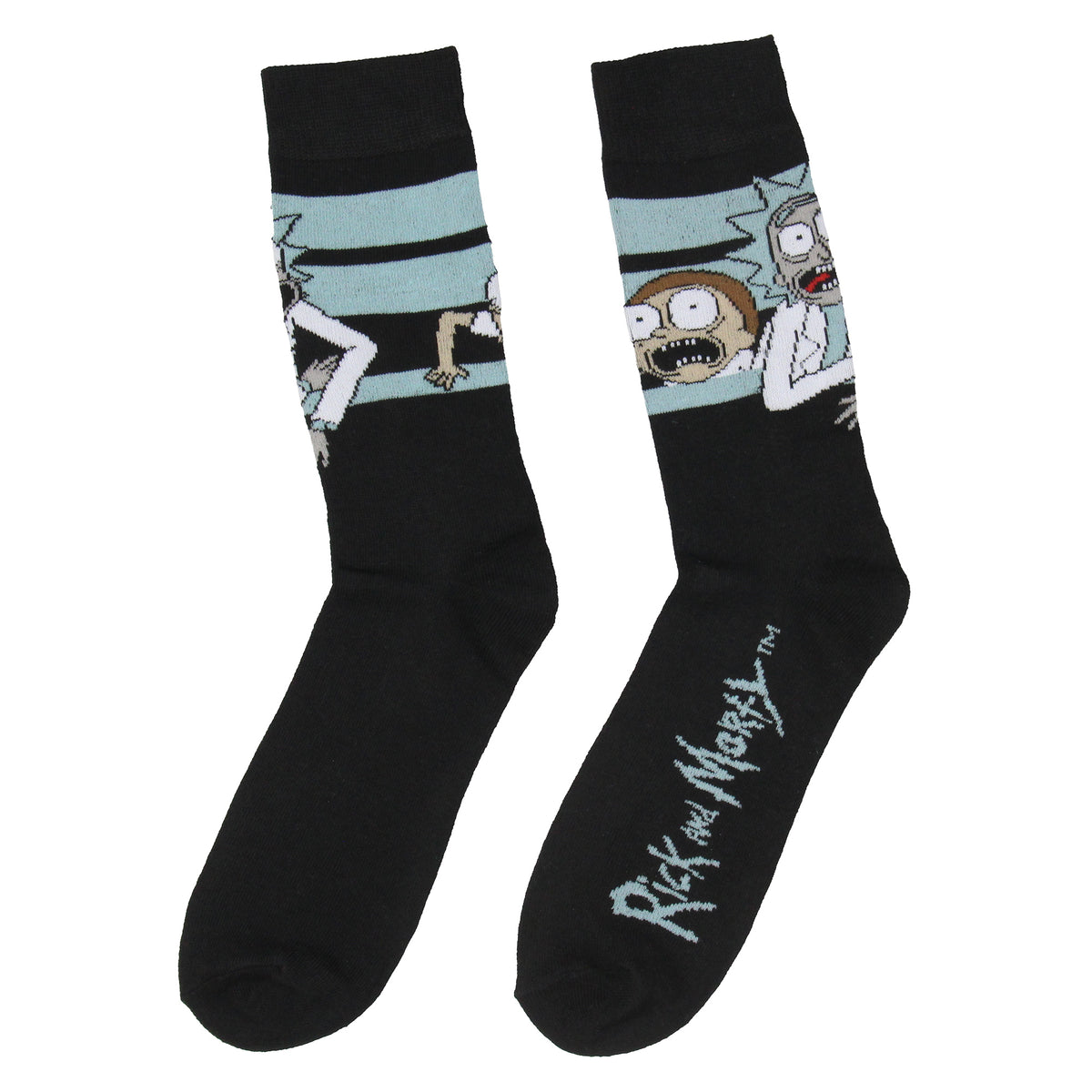 Rick & Morty Character Panic Face Knit Crew Sock