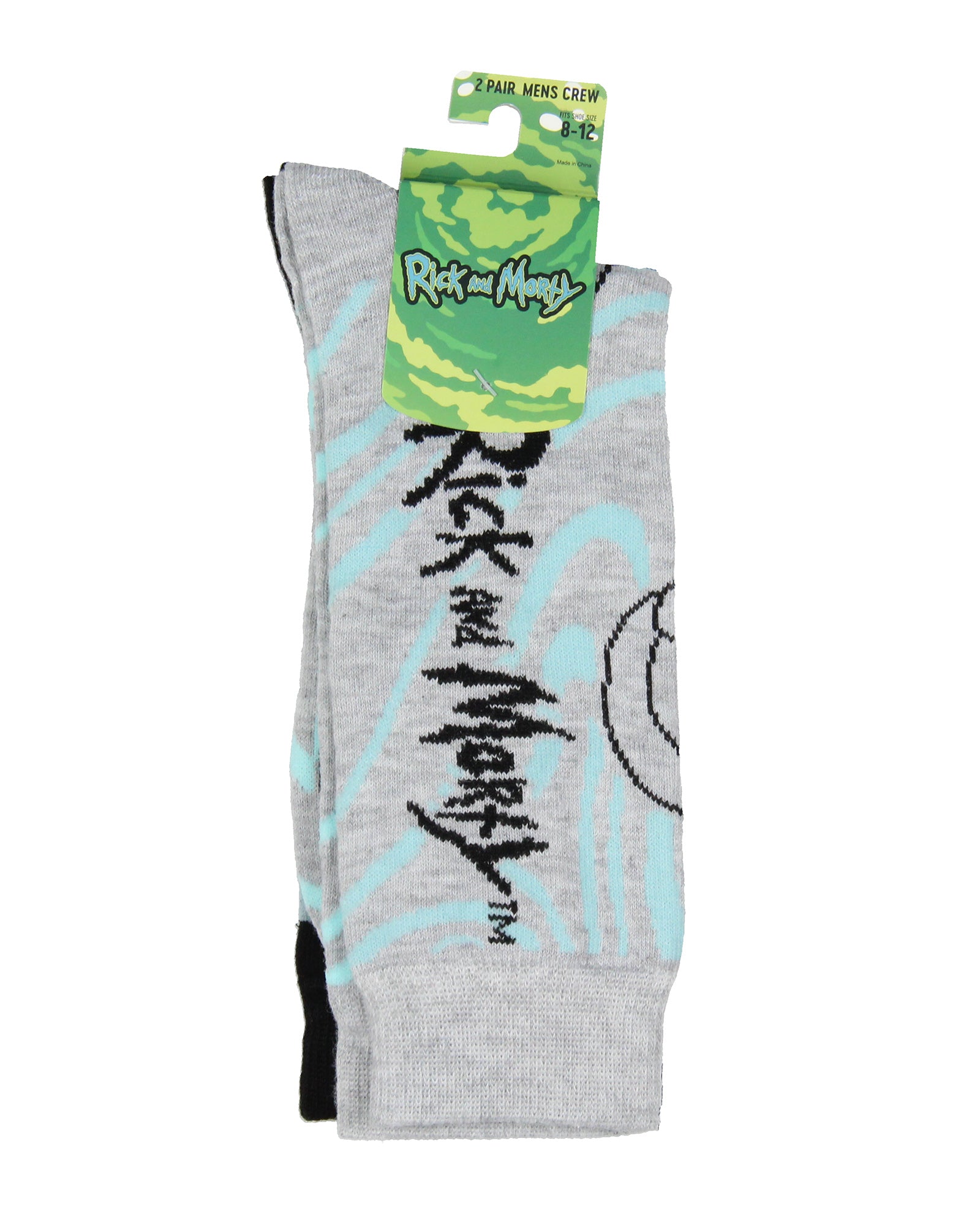 Rick & Morty Character Panic Face Knit Crew Sock