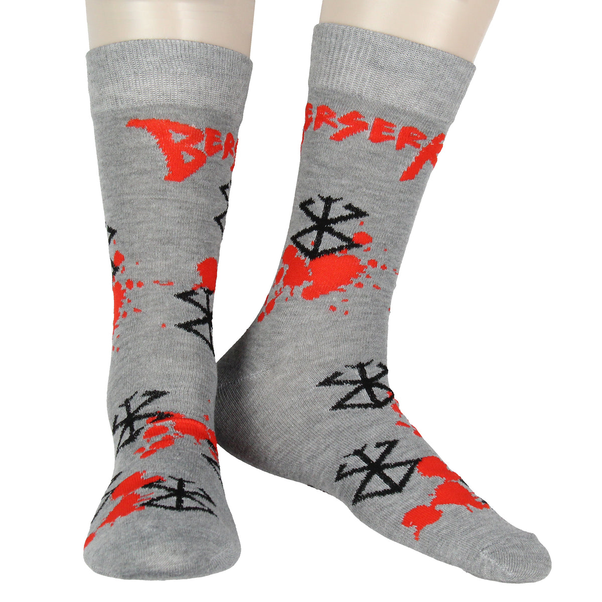 Berserk Men's Guts Symbol Anime Manga Knit Crew Socks 2 Pair