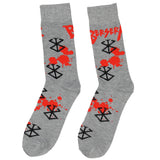 Berserk Men's Guts Symbol Anime Manga Knit Crew Socks 2 Pair