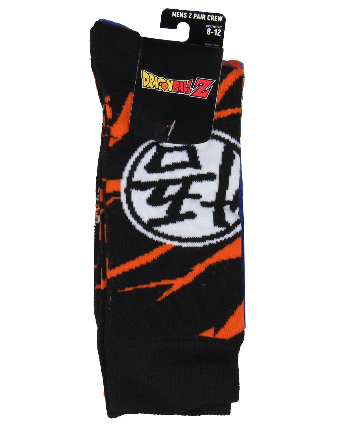 Dragon Ball Z Men's 2-Pack Goku King Kai Training Designs Crew Socks