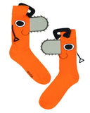 Chainsaw Man Men's Pochita 3D Pull Start Handle Chainsaw Crew Sock