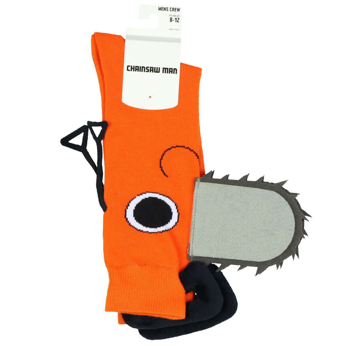Chainsaw Man Crew Socks Men's Pochita Anime Character OSFM, 1 Pair