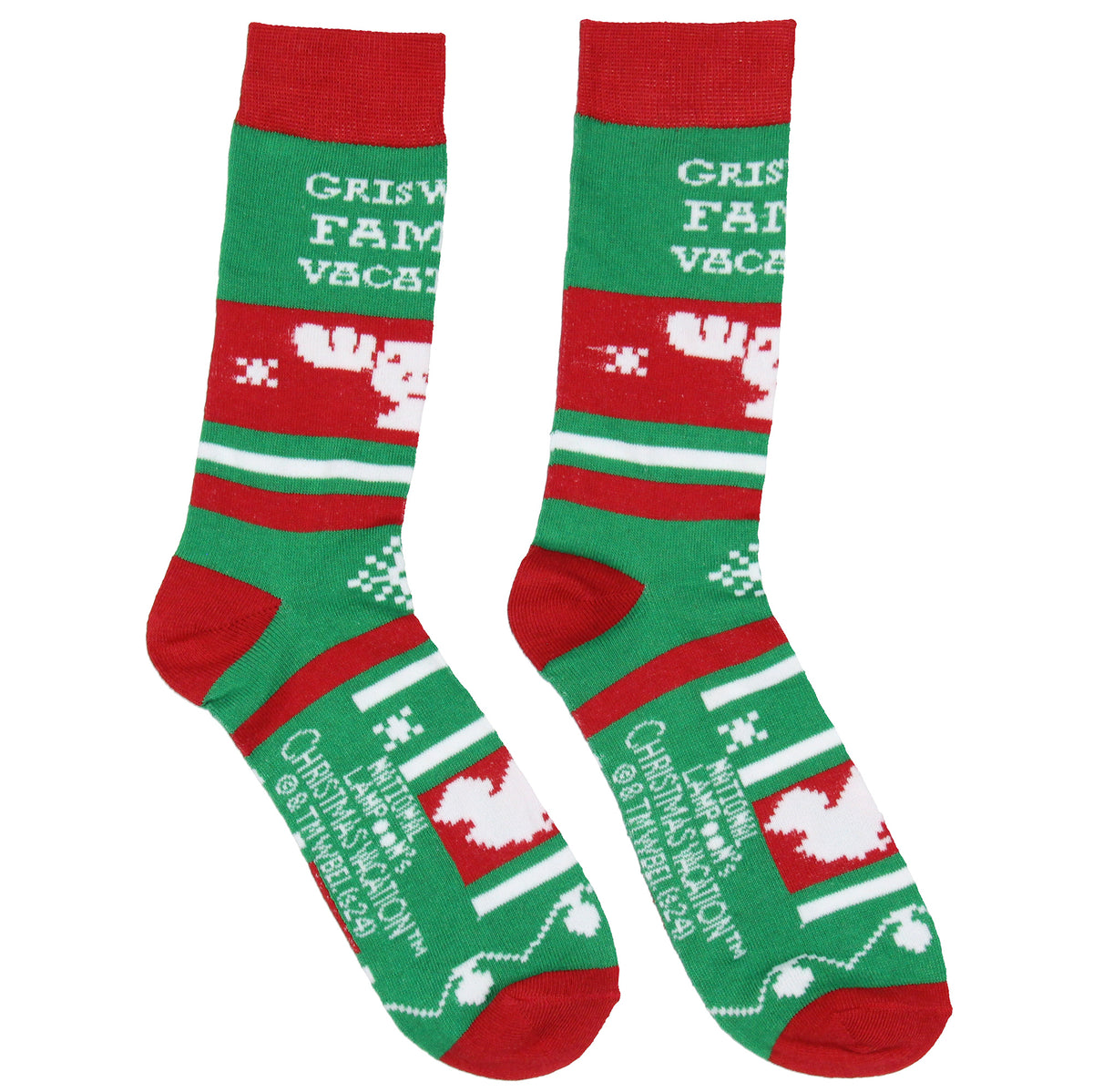 National Lampoon's Christmas Vacation Men's Griswold 2Pk Knit Crew Socks