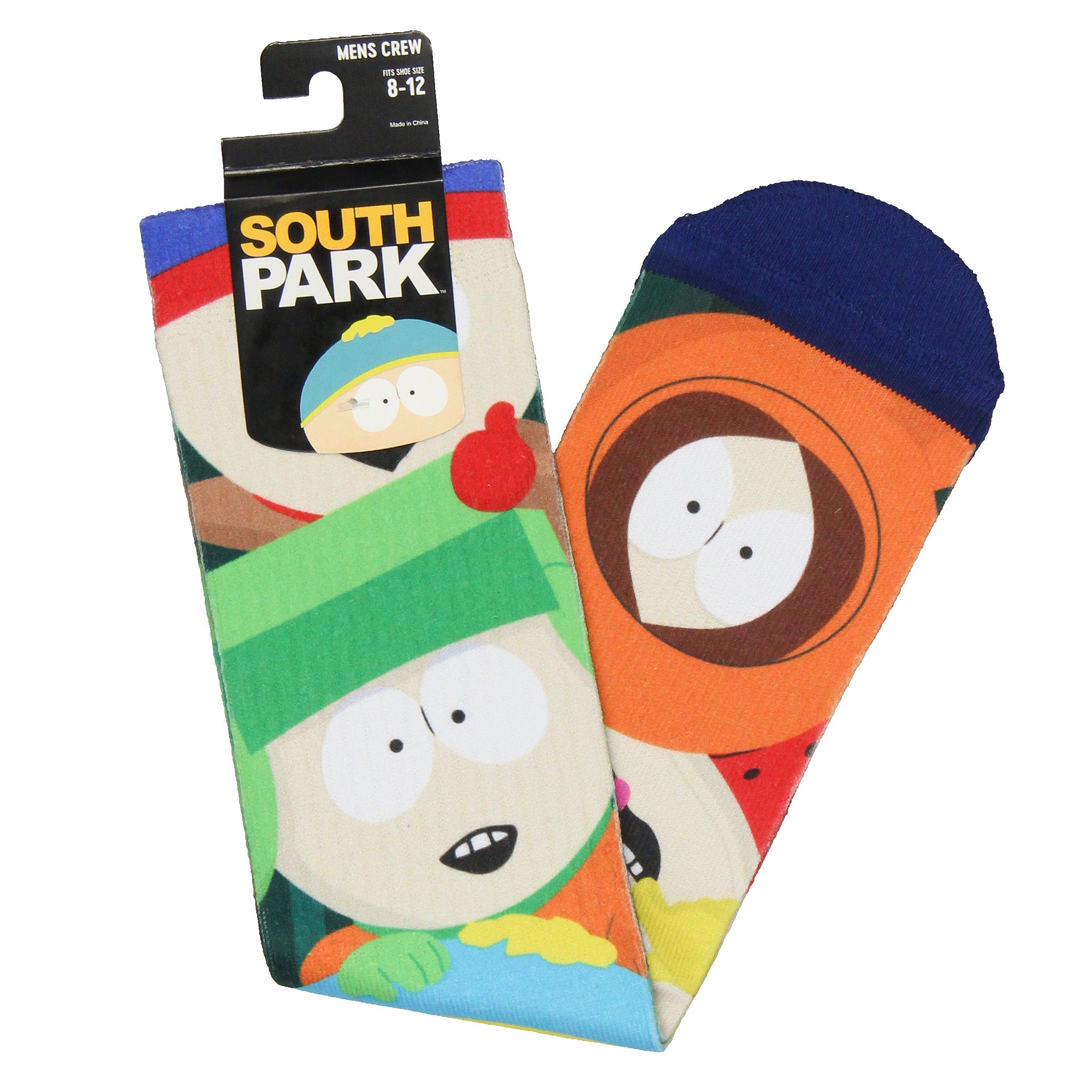 South Park Men's Kenny, Eric, Kyle, And Stan Sublimated Crew Sock