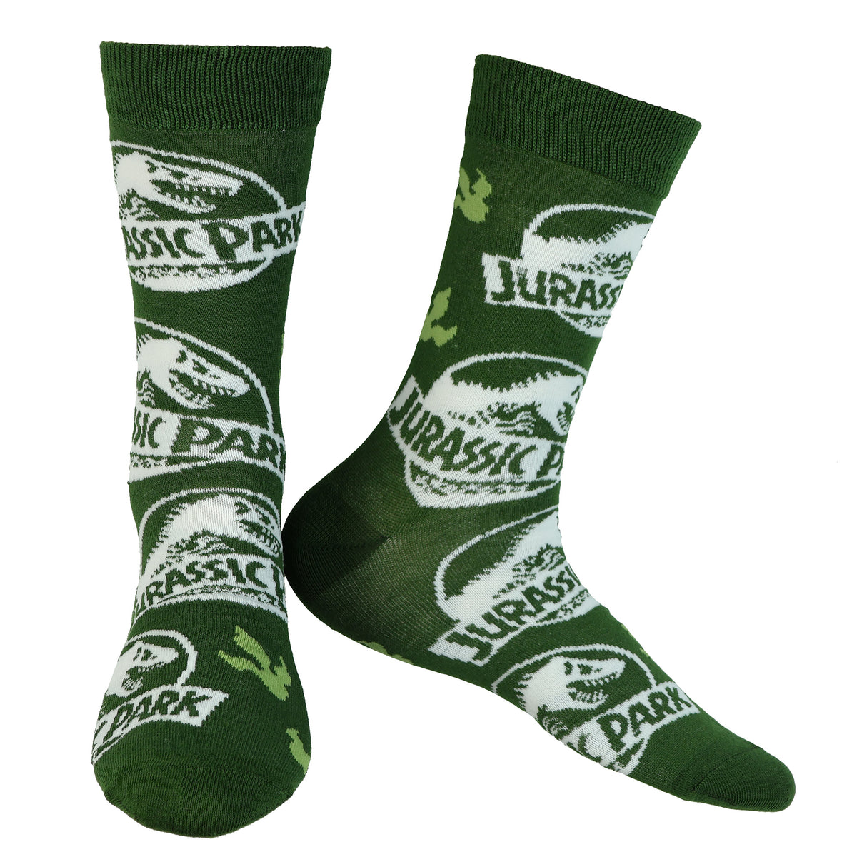 Jurassic Park Socks Men's Dinosaur T Rex Logo Crew Sock 4 Pair OSFM