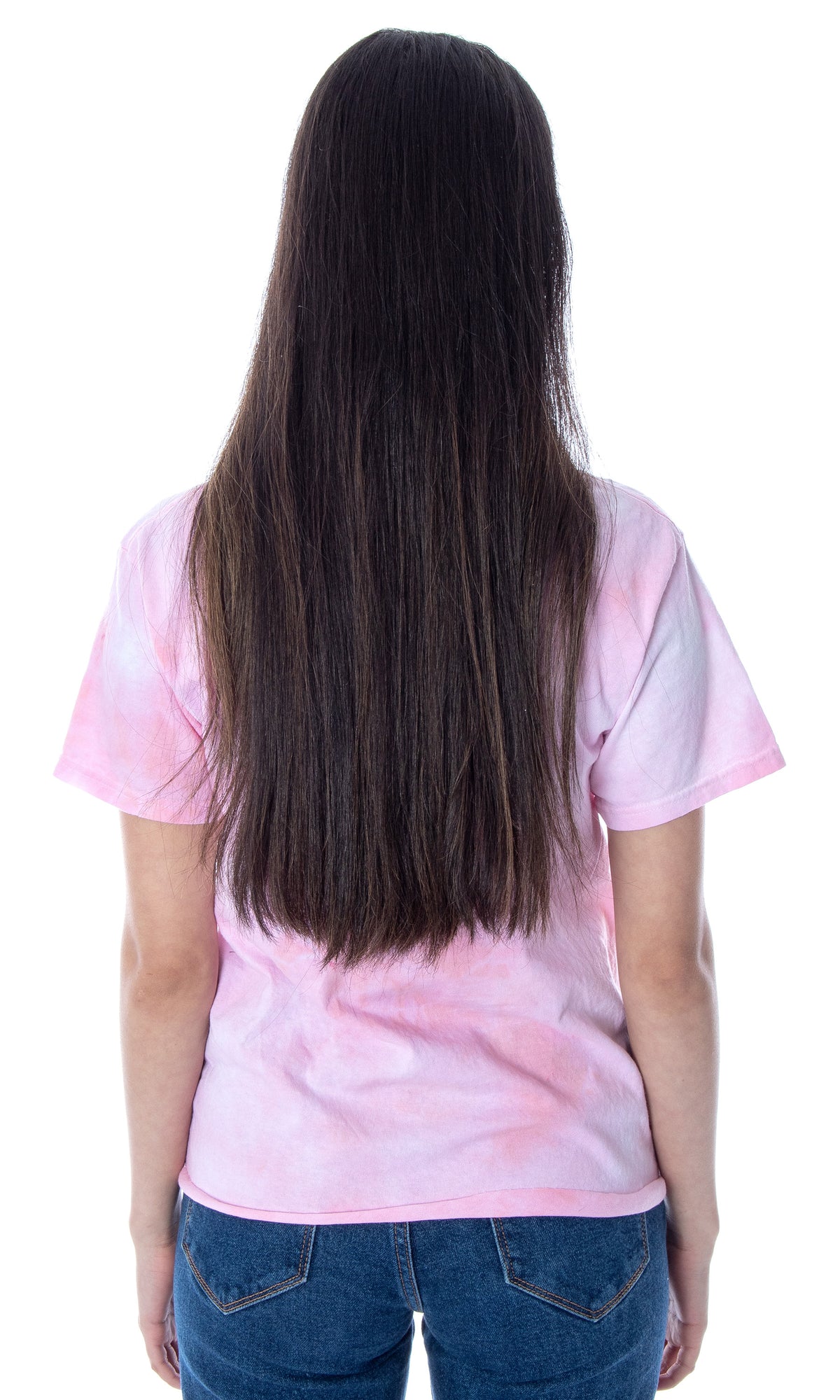 Care Bears Women's Classic Heart Symbol TIe-Dye Skimmer Crop Top T-Shirt