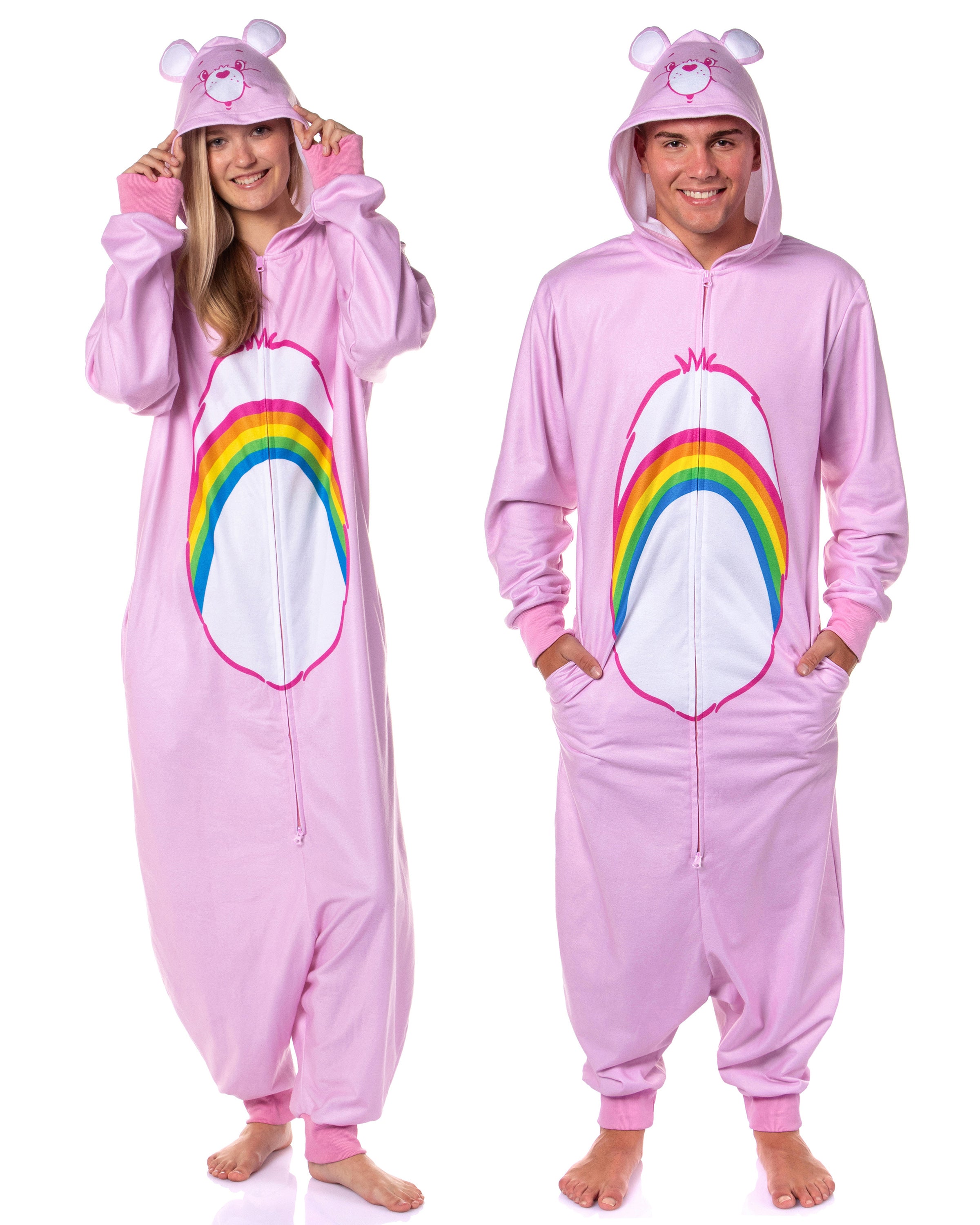 Care Bears Hooded Union Suit One Piece Costume Womens Pajama