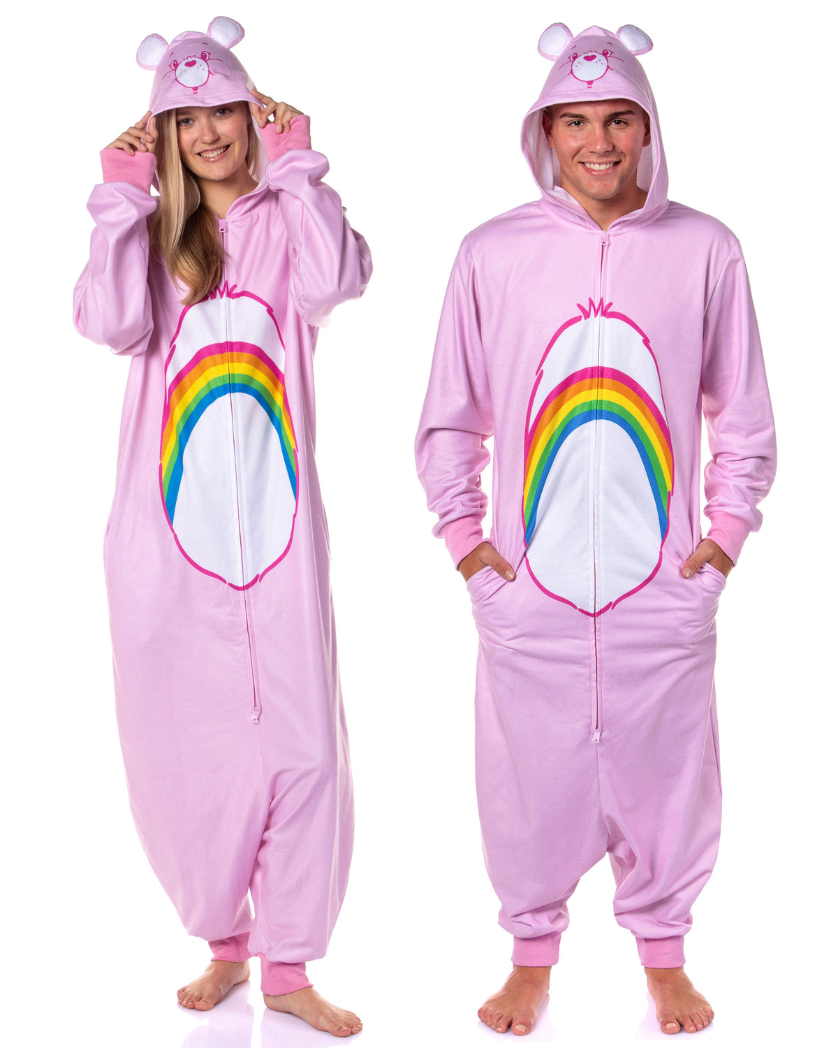 Care Bears Hooded Union Suit One Piece Costume Womens Pajama