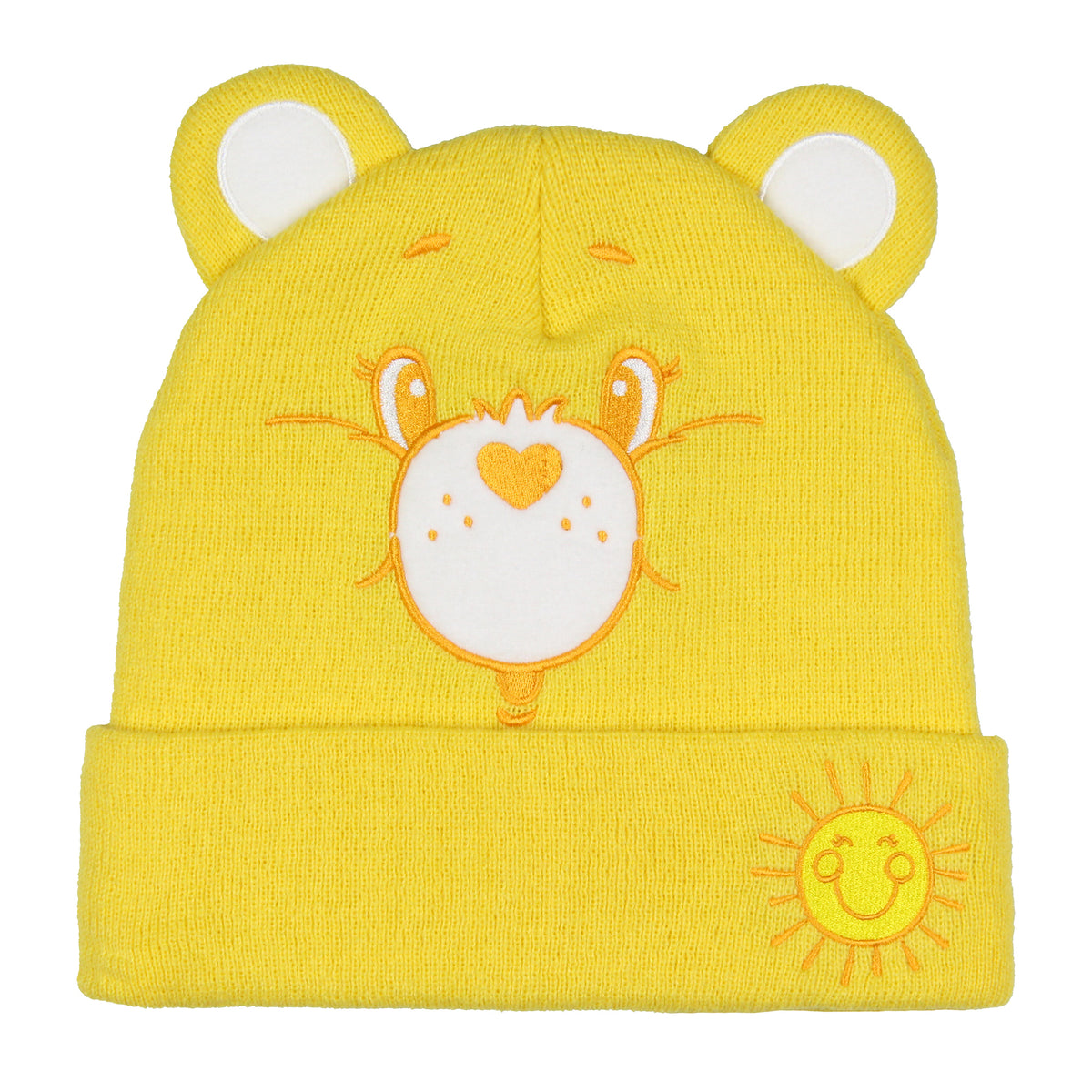 Care Bears Embroidered Face and Belly Badges Cuff Knit Beanie