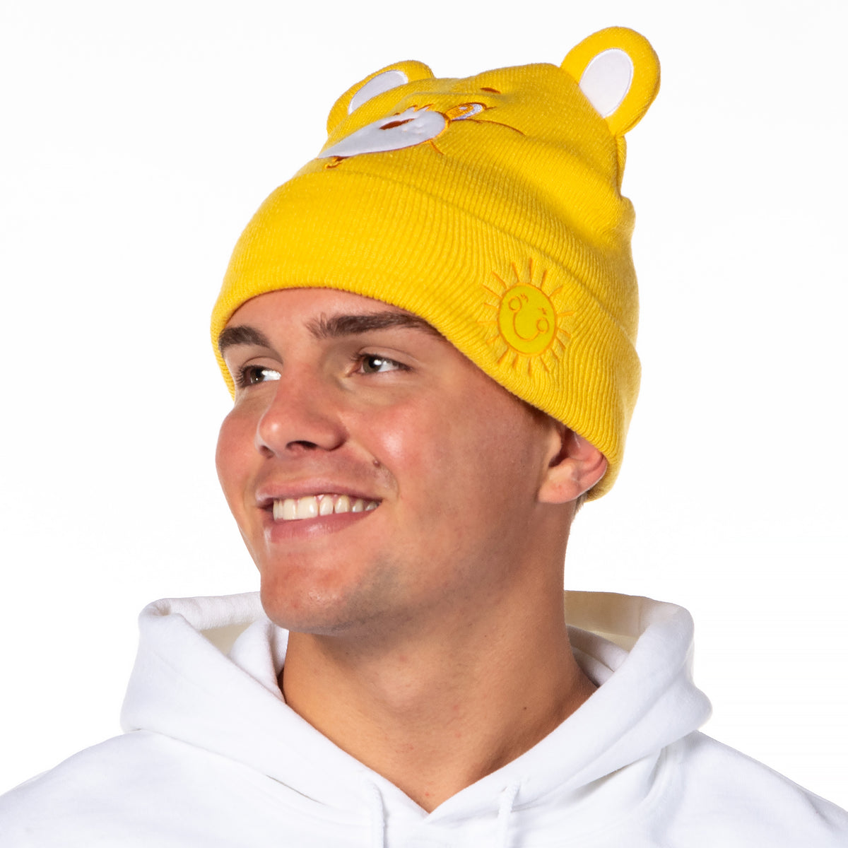 Care Bears Embroidered Face and Belly Badges Cuff Knit Beanie
