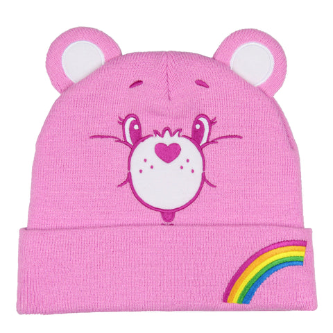 Care Bears Embroidered Face and Belly Badges Cuff Knit Beanie