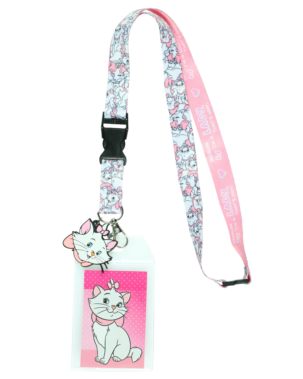 Disney Aristocats Marie Because I'm a Lady Breakaway Lanyard ID Badge Holder