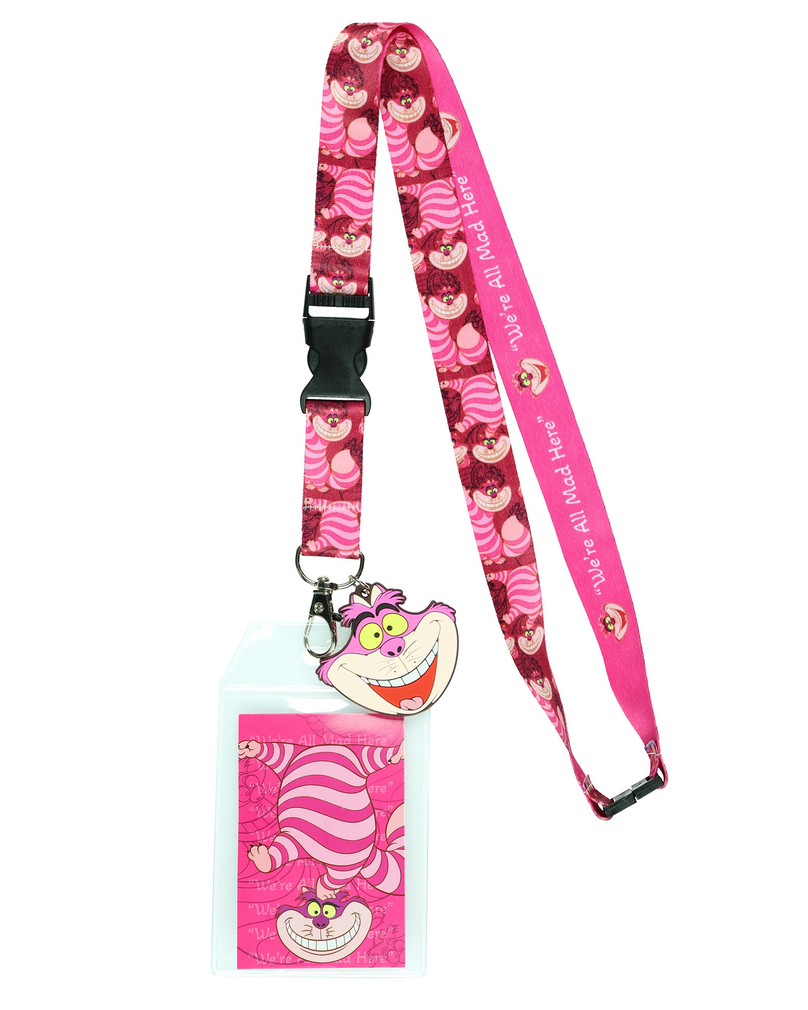 Disney Alice in Wonderland Cheshire Cat Breakaway Lanyard ID Badge Holder