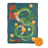 Dragon Ball Z Blanket Shenron Allover Design Throw with Dragon Ball Pillow