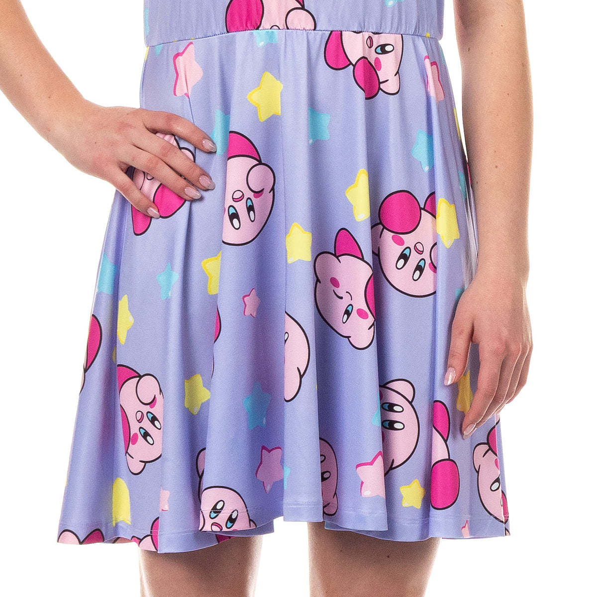 Nintendo Kirby Juniors' Skater Dress AOP A-Line Knee-Length Women's Sundress