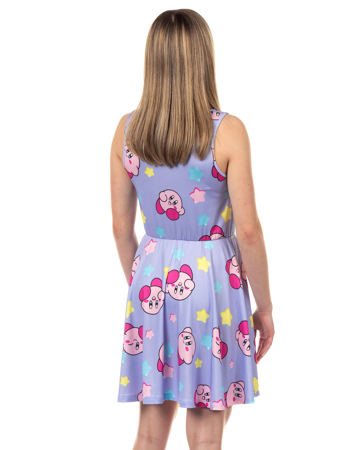Nintendo Kirby Juniors' Skater Dress AOP A-Line Knee-Length Women's Sundress
