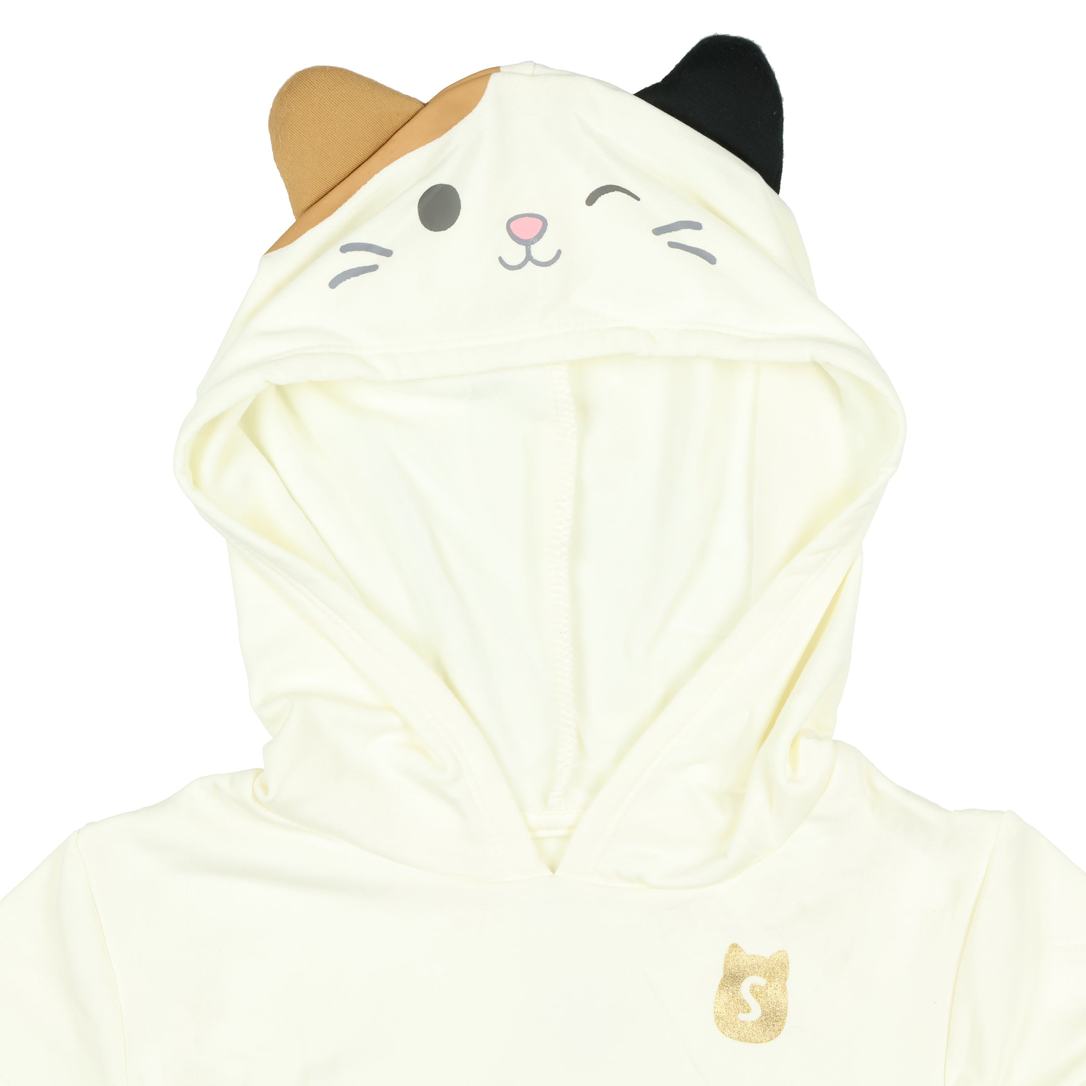 Squishmallows Cam The Cat Girls' Short Sleeve Hooded Tulle Skirt Dress