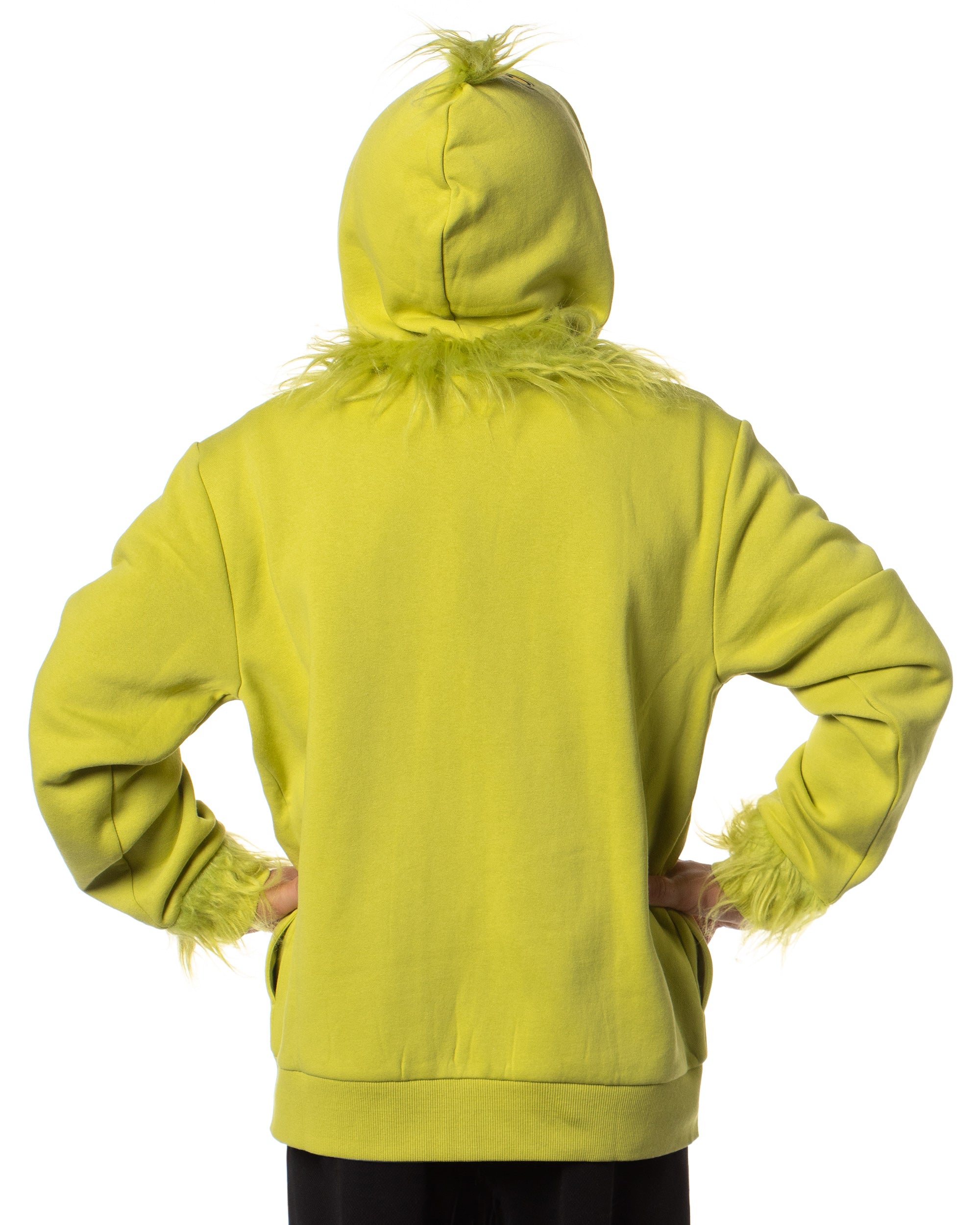 Dr Seuss Boy's How The Grinch Stole Christmas Grinch Character Zip Up Hoodie