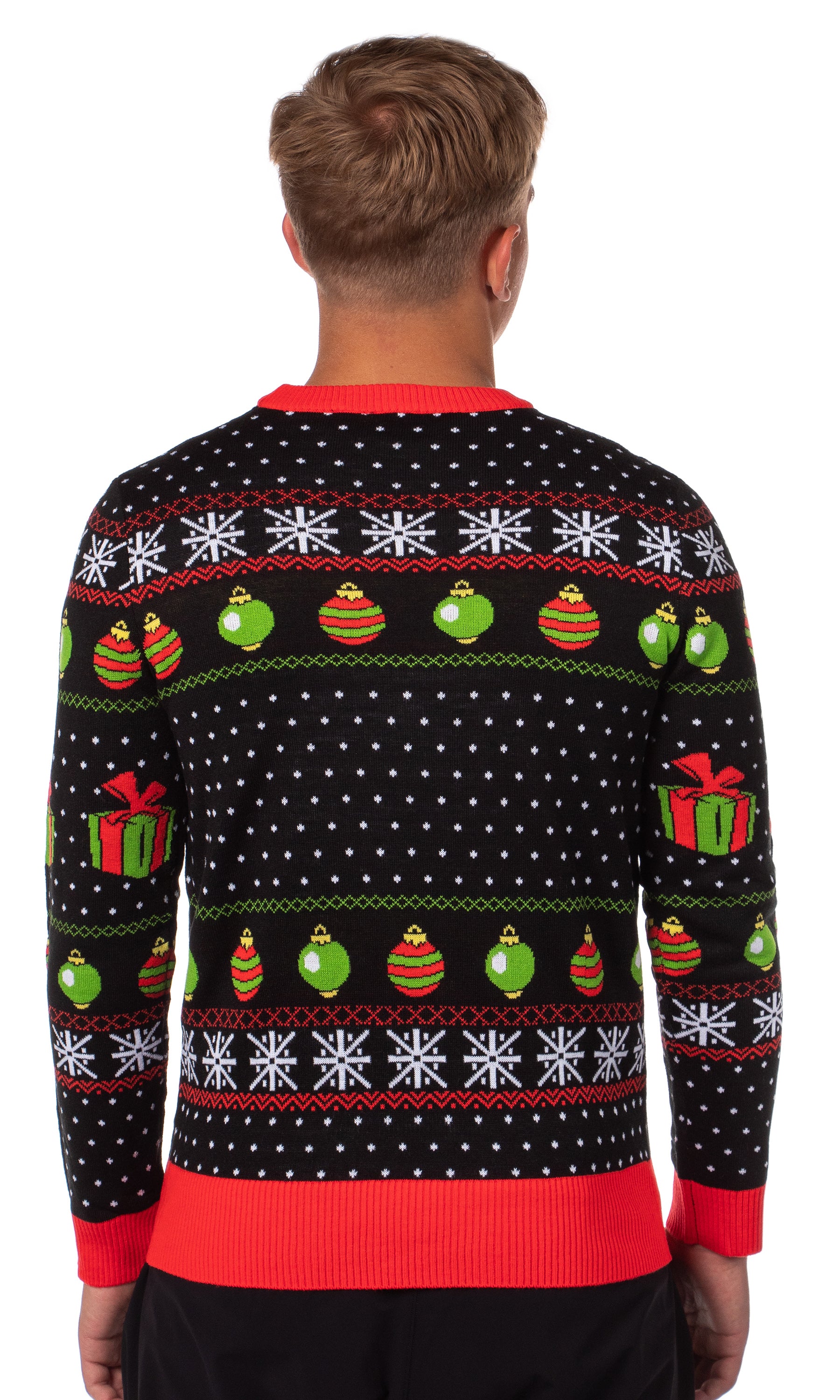 Dr. Seuss GRINCH Men's Define Naughty Ugly Sweater for Christmas