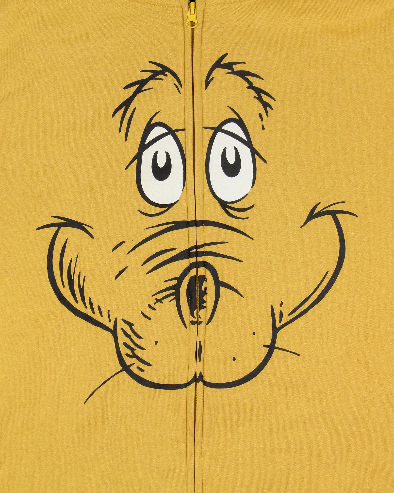 Dr Seuss Men's The Grinch Max The Dog Face Christmas Zip Up Hoodie Sweatshirt