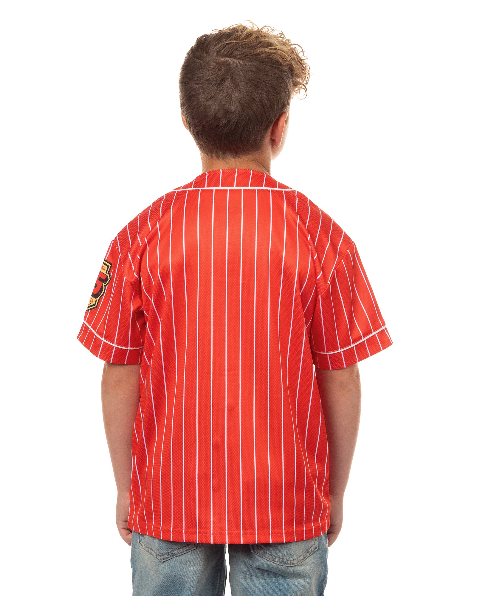 Disney Cars Lightning McQueen Boy's Baseball Jersey Button Up Shirt