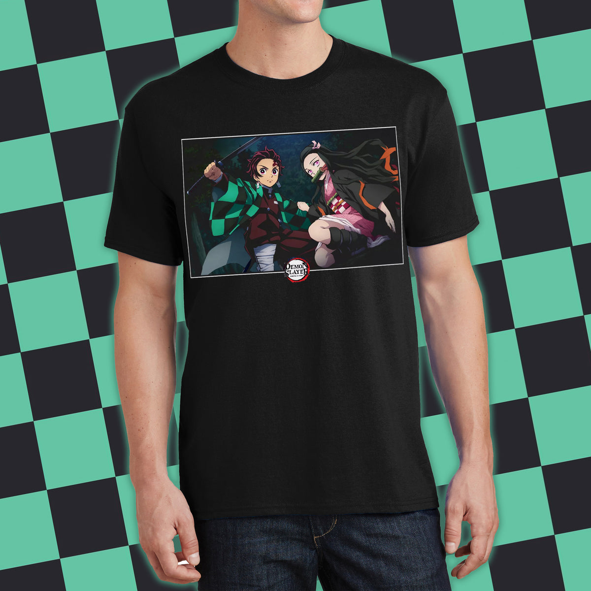 Demon Slayer T-Shirt Men's Tanjiro Nezuko Kamado Short Sleeve Graphic Tee