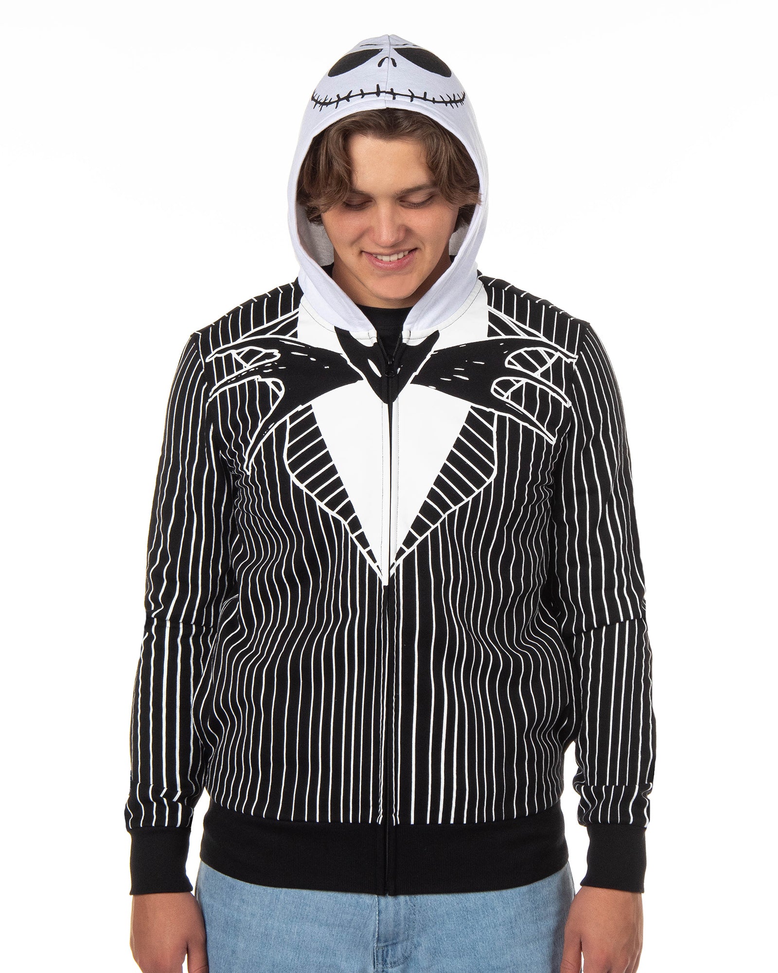 The Nightmare Before Christmas Men's Jack Skellington Full-Zip Costume Hoodie
