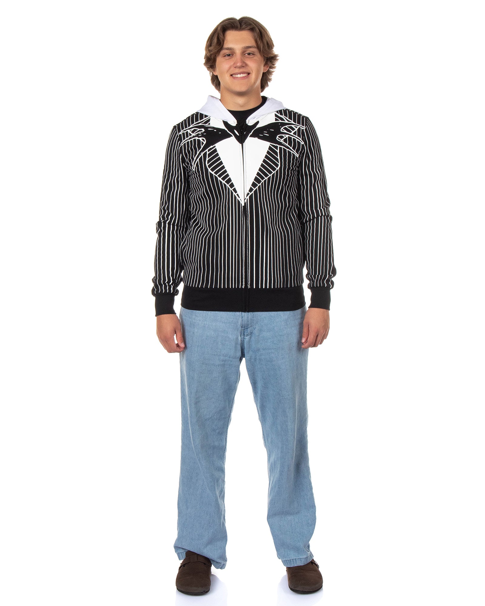 The Nightmare Before Christmas Men's Jack Skellington Full-Zip Costume Hoodie