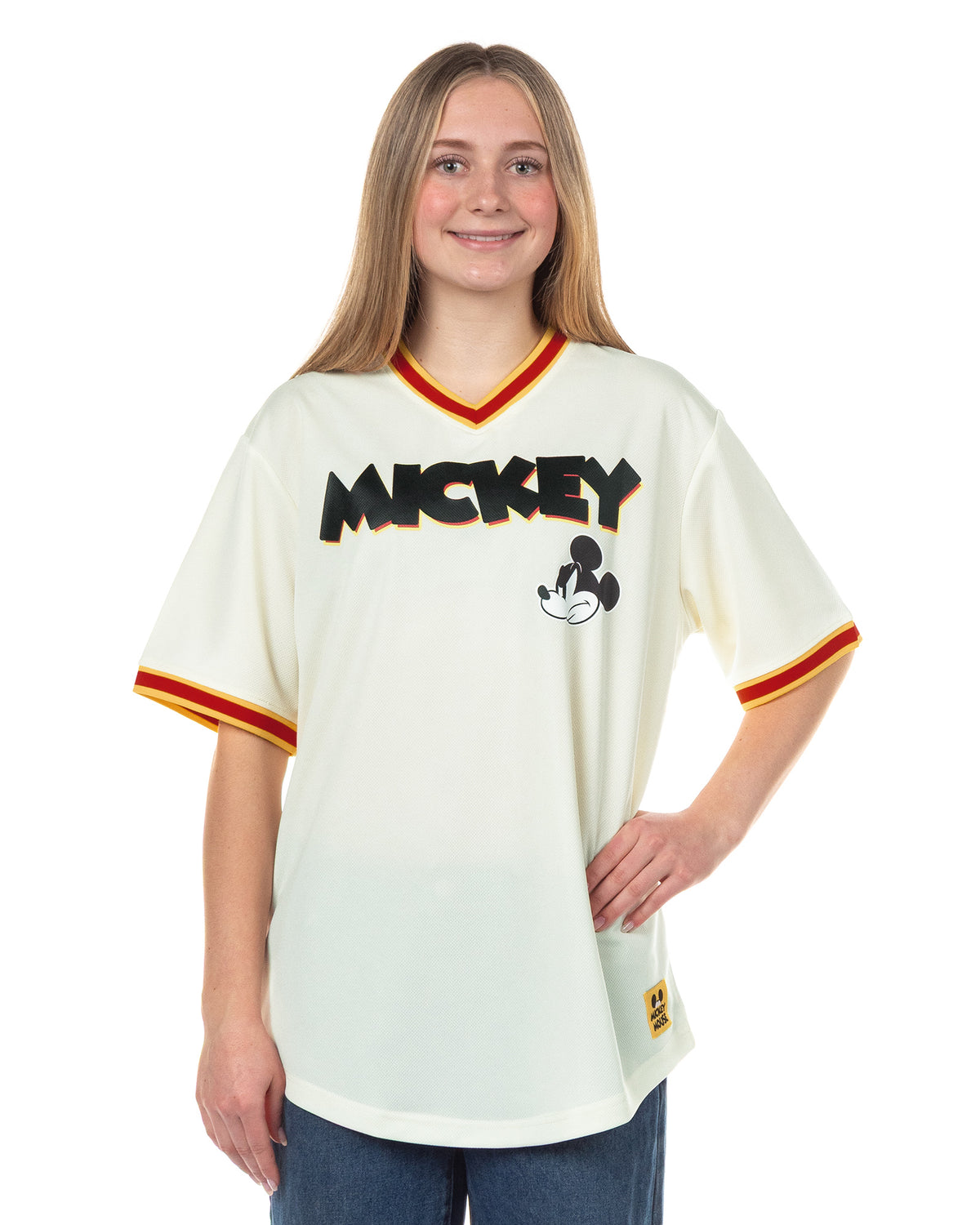 Disney Mickey Mouse Shirt Men's Short Sleeve Baseball Jersey #28