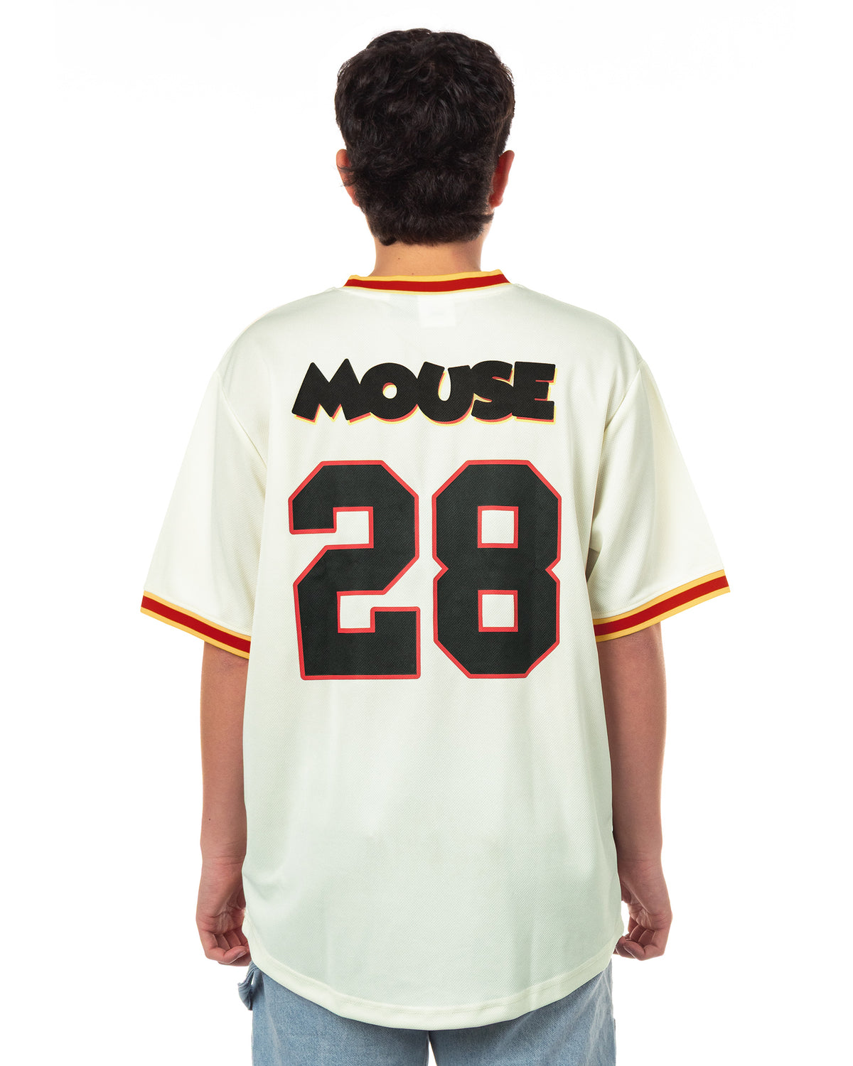 Disney Mickey Mouse Shirt Men's Short Sleeve Baseball Jersey #28
