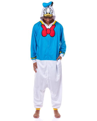 Disney Donald Duck Union Suit Adult Kigurumi Hooded One Piece Pajama