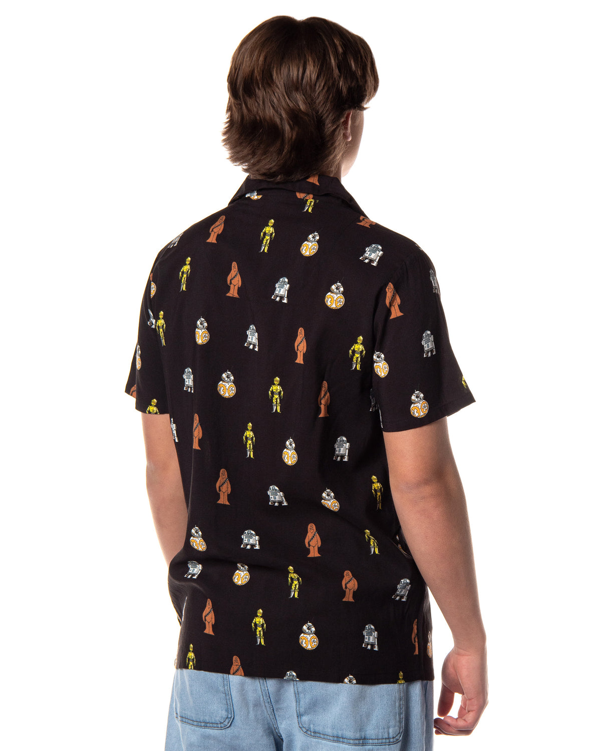 Disney Star Wars Men's Greatest in the Galaxy Adult Button Up Camp Shirt