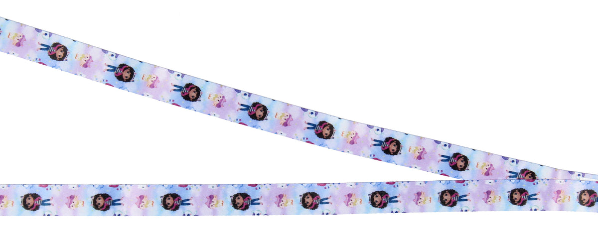 Gabby's Dollhouse Lanyard Badge Holder With Card and 2" Cat Pendant