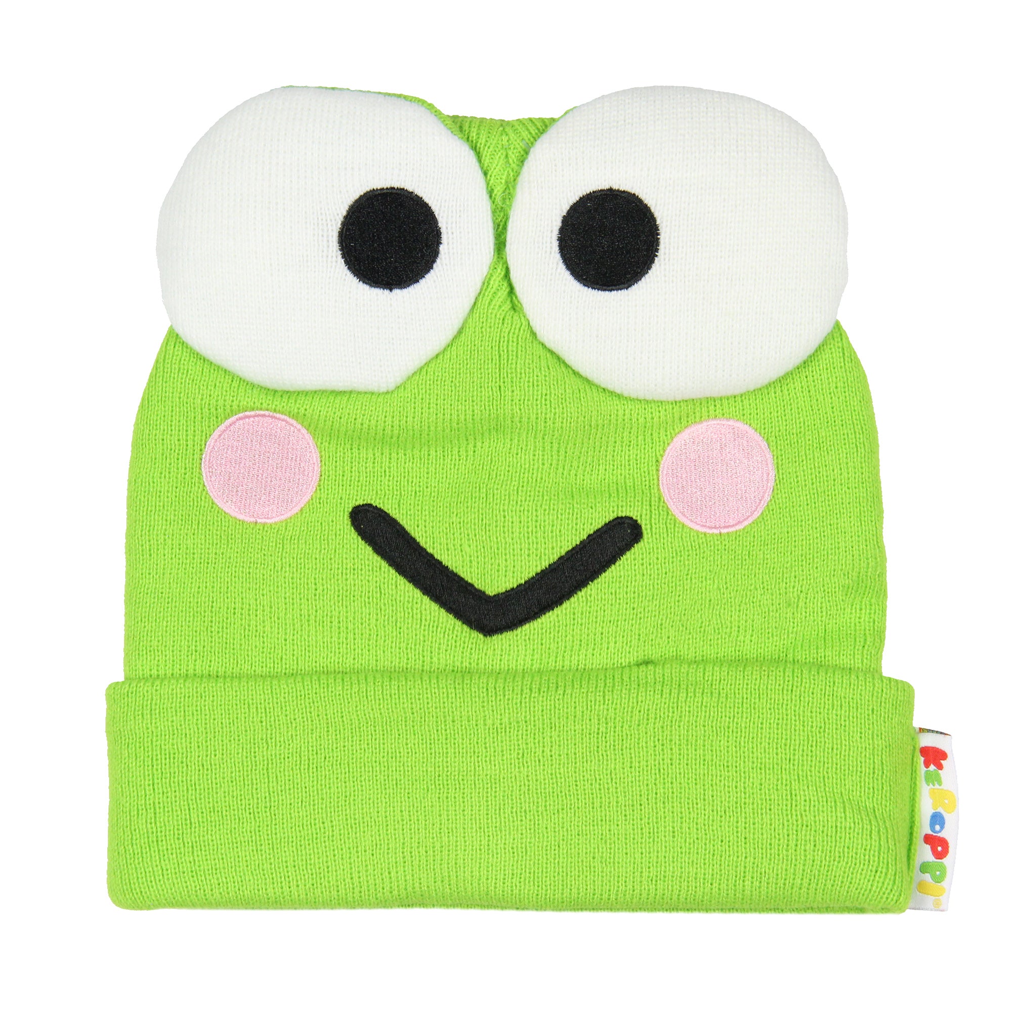Sanrio Hello Kitty Adult Keroppi Embroidered Character Cuffed Beanie Cap Hat OSFM