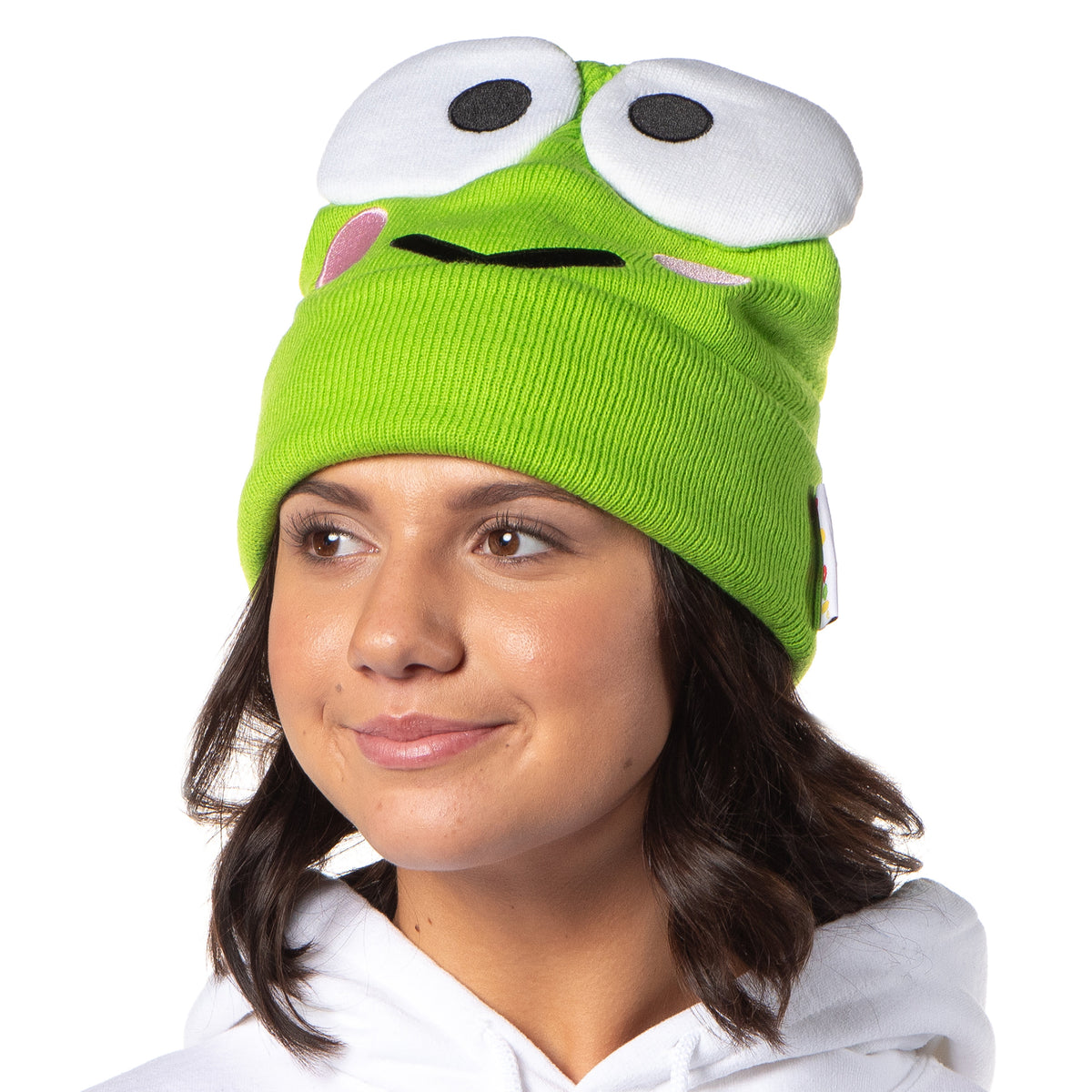 Sanrio Hello Kitty Adult Keroppi Embroidered Character Cuffed Beanie Cap Hat OSFM