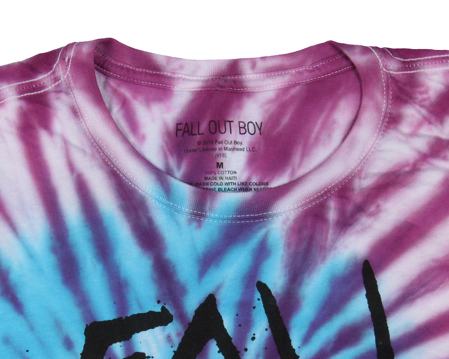 Fall Out Boy Women's Punk Rock Band Tie-Dye Graphic Print T-Shirt