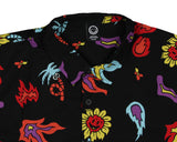 Neff Men's Fireballs And Daisies Allover Print Button-Down Collared Shirt Adult