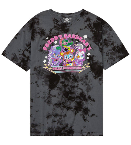 Five Nights at Freddy's Men's Freddy Fazbear's Mega Pizzaplex Tie-Dye T-Shirt Adult