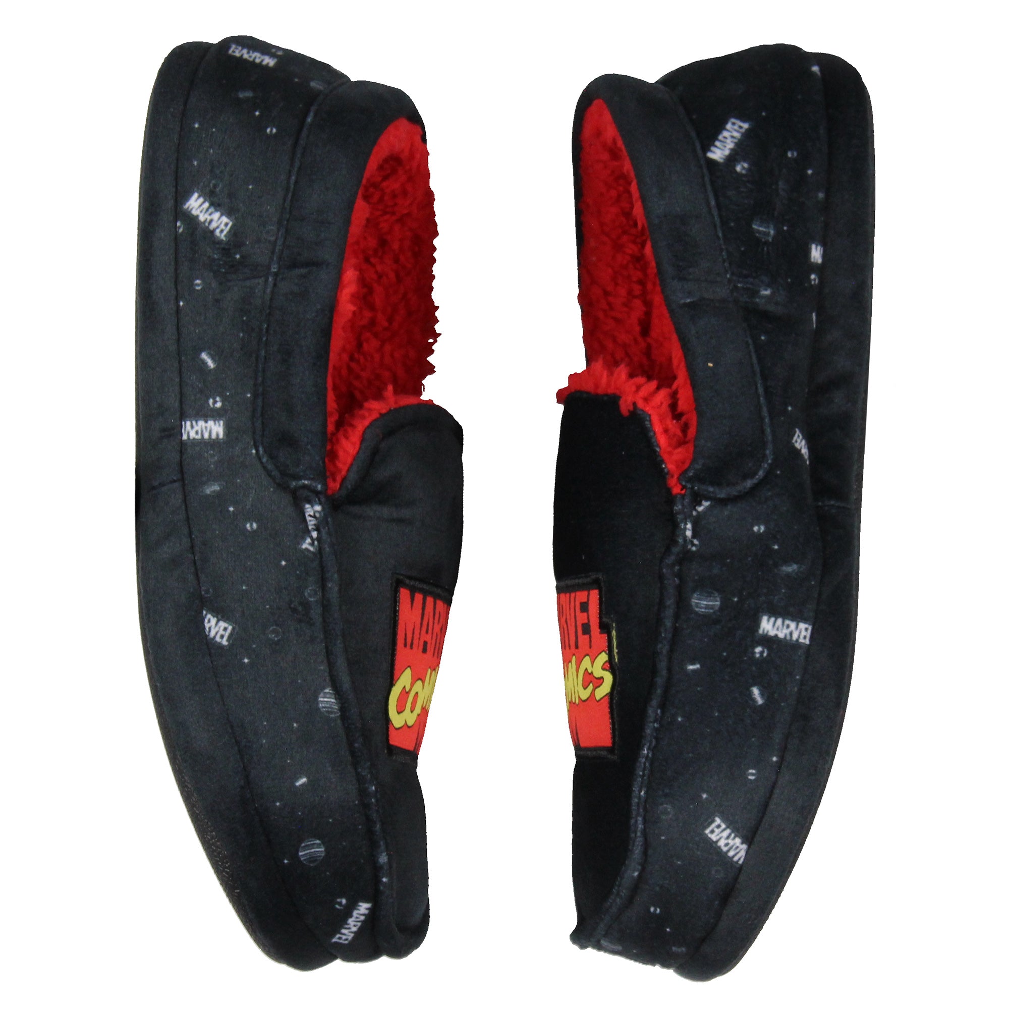 Marvel Comics Logo Design Fleece Lined Foam Slippers For Men Women