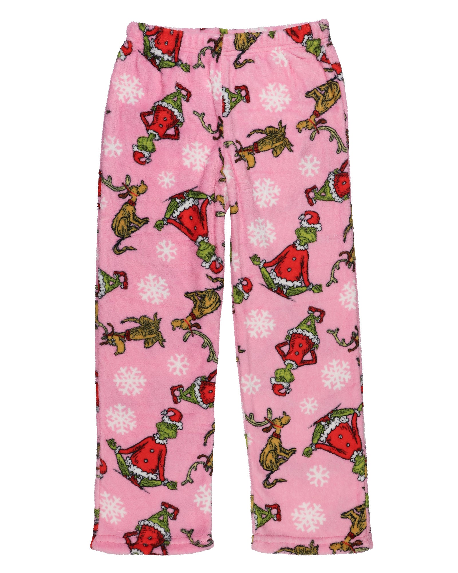Dr. Seuss The Grinch Girls Grinch and Max Plush Fleece Pajama Pants