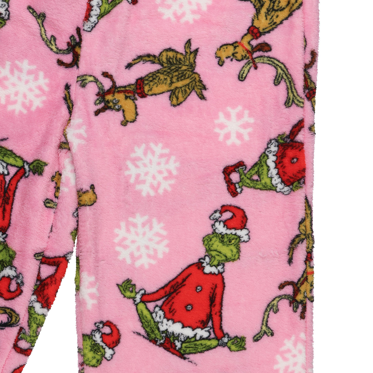 Dr. Seuss The Grinch Girls Grinch and Max Plush Fleece Pajama Pants