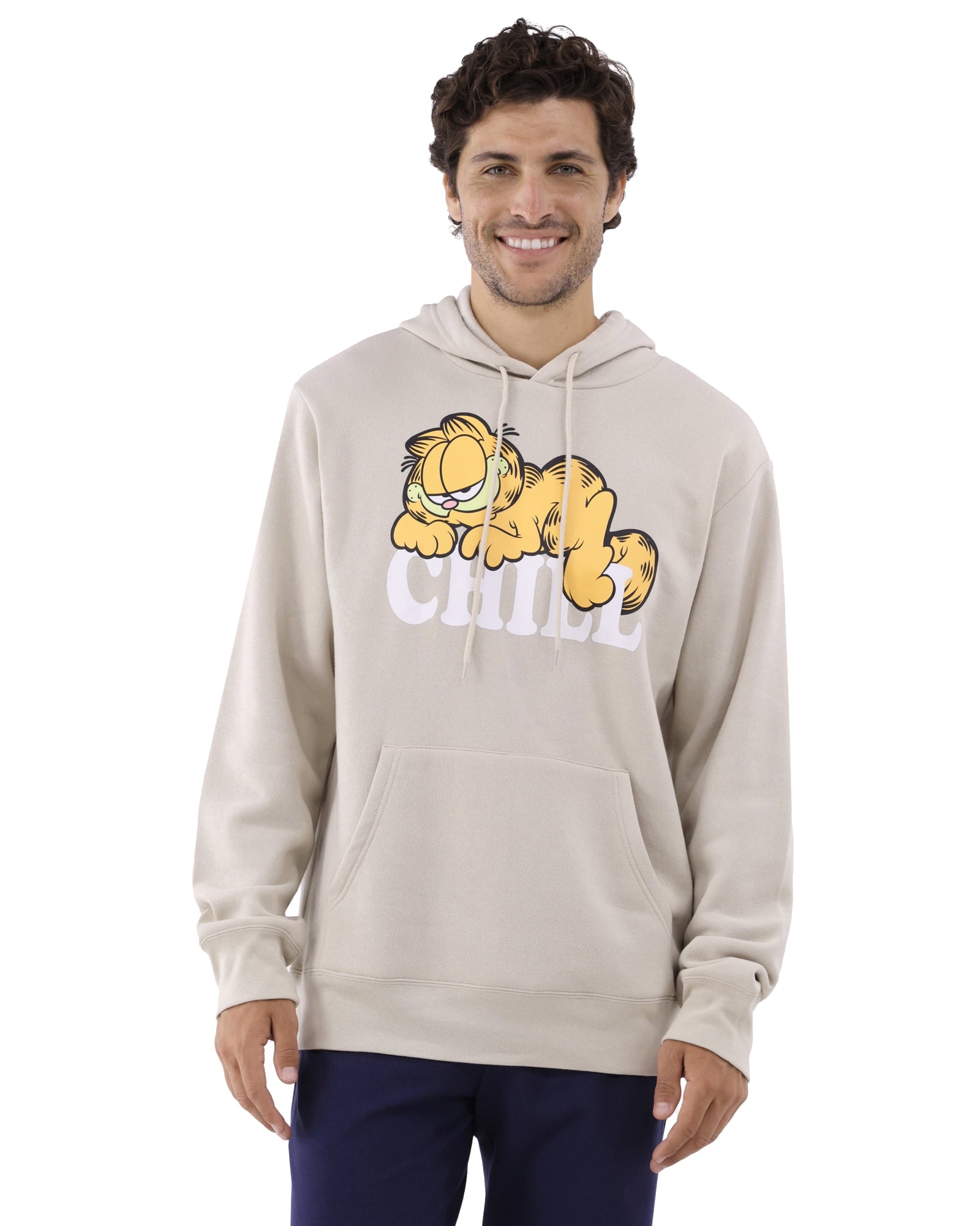 Garfield Hoodie Mens Chill Graphic Print Long Sleeve Pullover